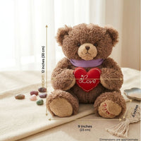 Cuddle Boba Heart Teddy Plush (30 cm)