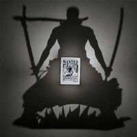 Roronoa Zoro Wanted Poster Shadow Projection Lamp