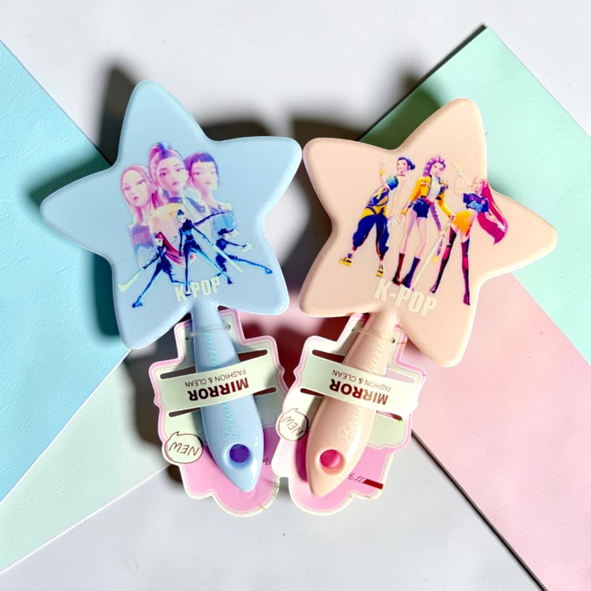 K-Pop Star-Shaped Handheld Vanity Mirror