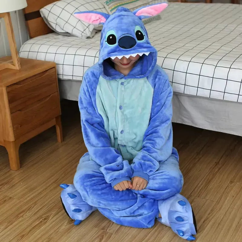 Stitch and Angel Plush Onesie Pajama Suit