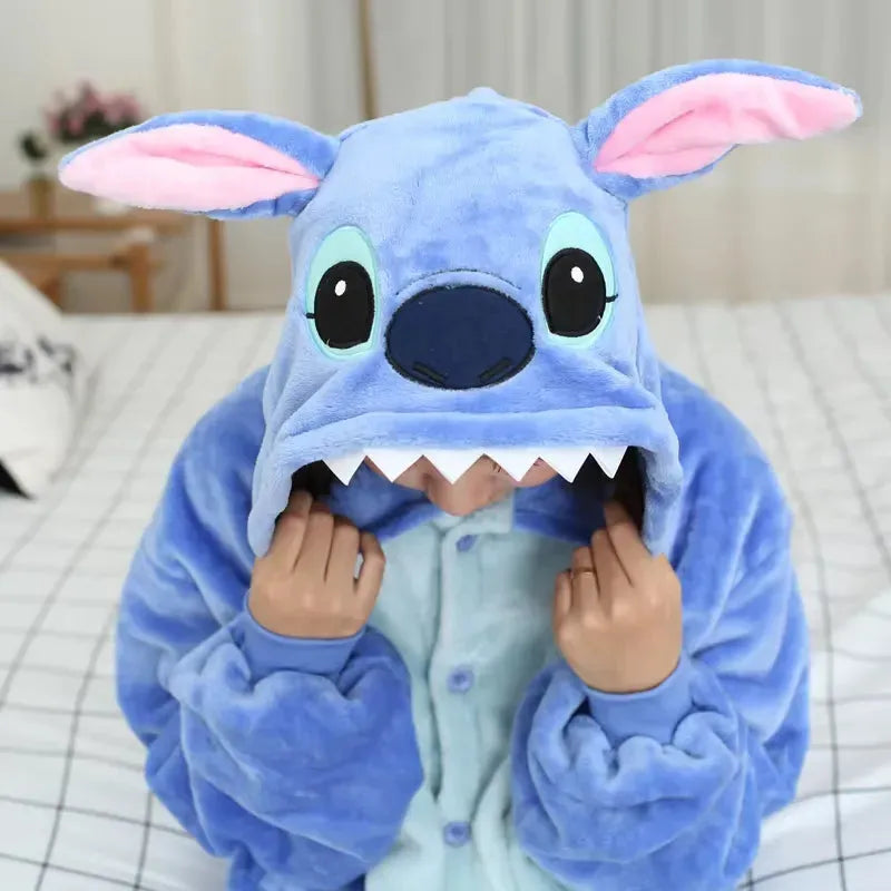 Stitch and Angel Plush Onesie Pajama Suit