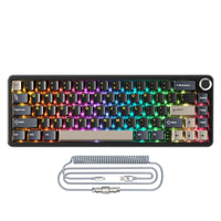 ATTACK SHARK X66 Wireless Mechanical Keyboard with 8K Coiled Cable - Bear Hugs
