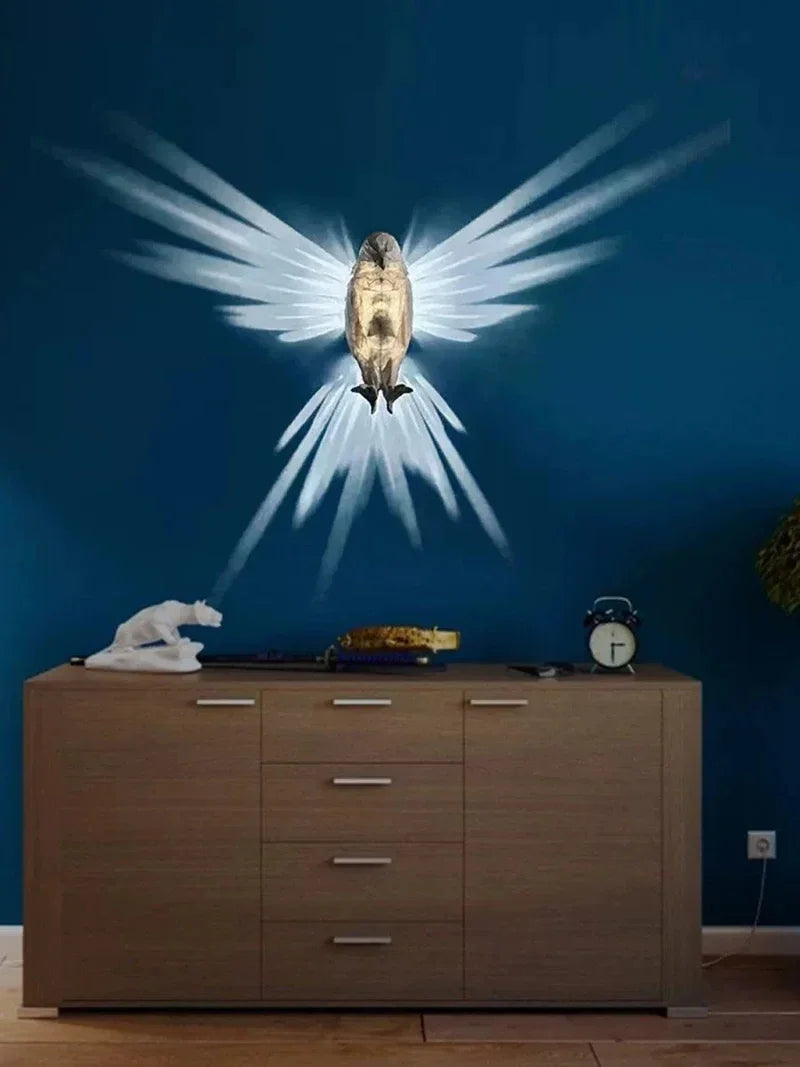 Enchanting Wall Mounted Owl & Eagle Lamp