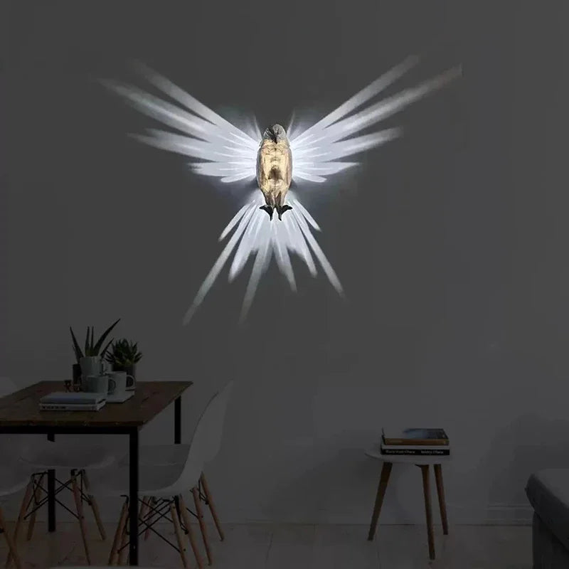 Enchanting Wall Mounted Owl & Eagle Lamp