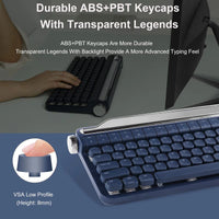 Actto B703 Wireless Bluetooth Keyboard Retro Typewriter Mechanical Gateron Outemu Switch iPad Keyboard With Holder - Bear Hugs