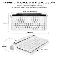 Actto B703 Wireless Bluetooth Keyboard Retro Typewriter Mechanical Gateron Outemu Switch iPad Keyboard With Holder - Bear Hugs
