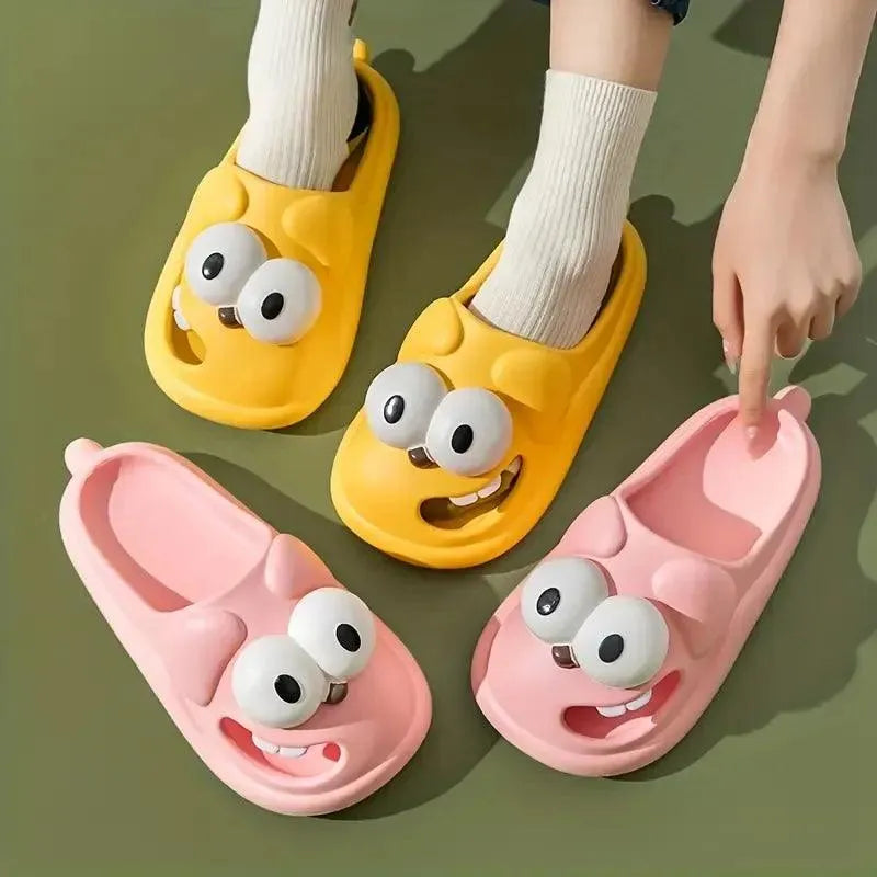 Adorable Kissing Cartoon Fashion Slides - Bear Hugs