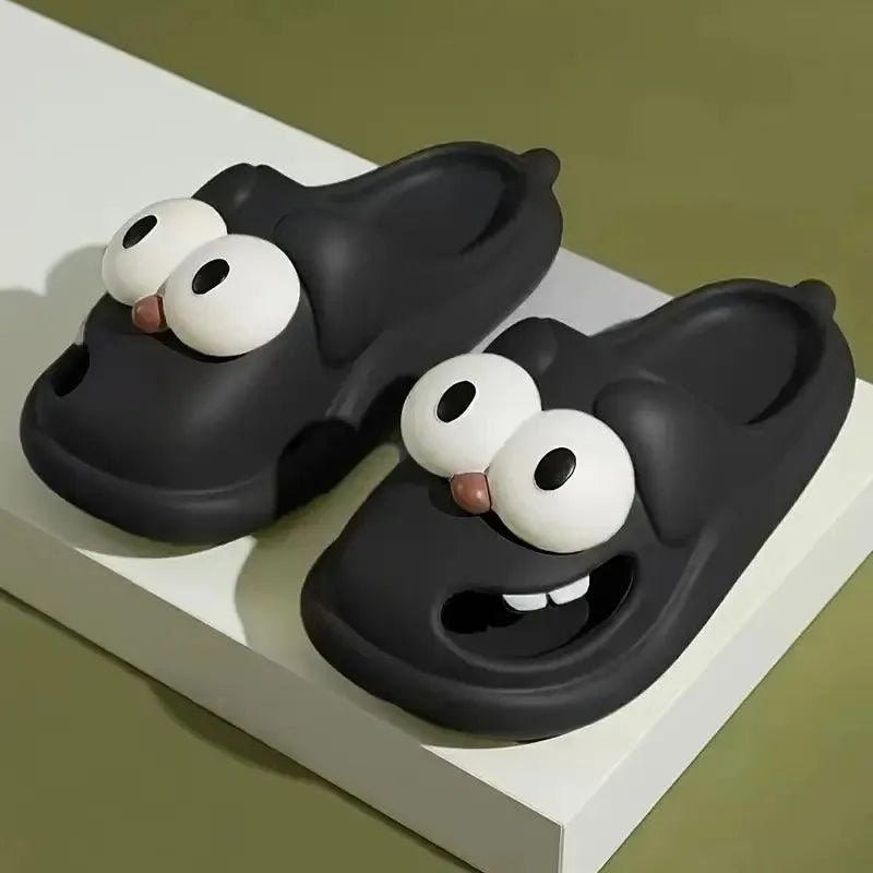 Adorable Kissing Cartoon Fashion Slides - Bear Hugs