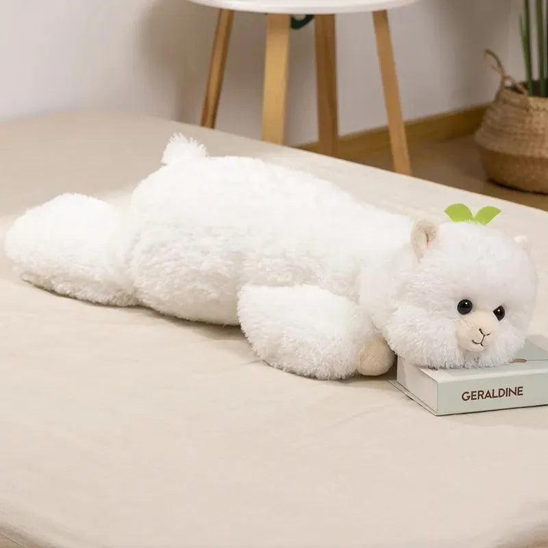 Alpaca Plush Long Animal Pillow - Bear Hugs