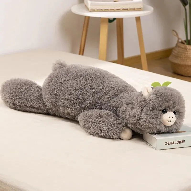 Alpaca Plush Long Animal Pillow - Bear Hugs