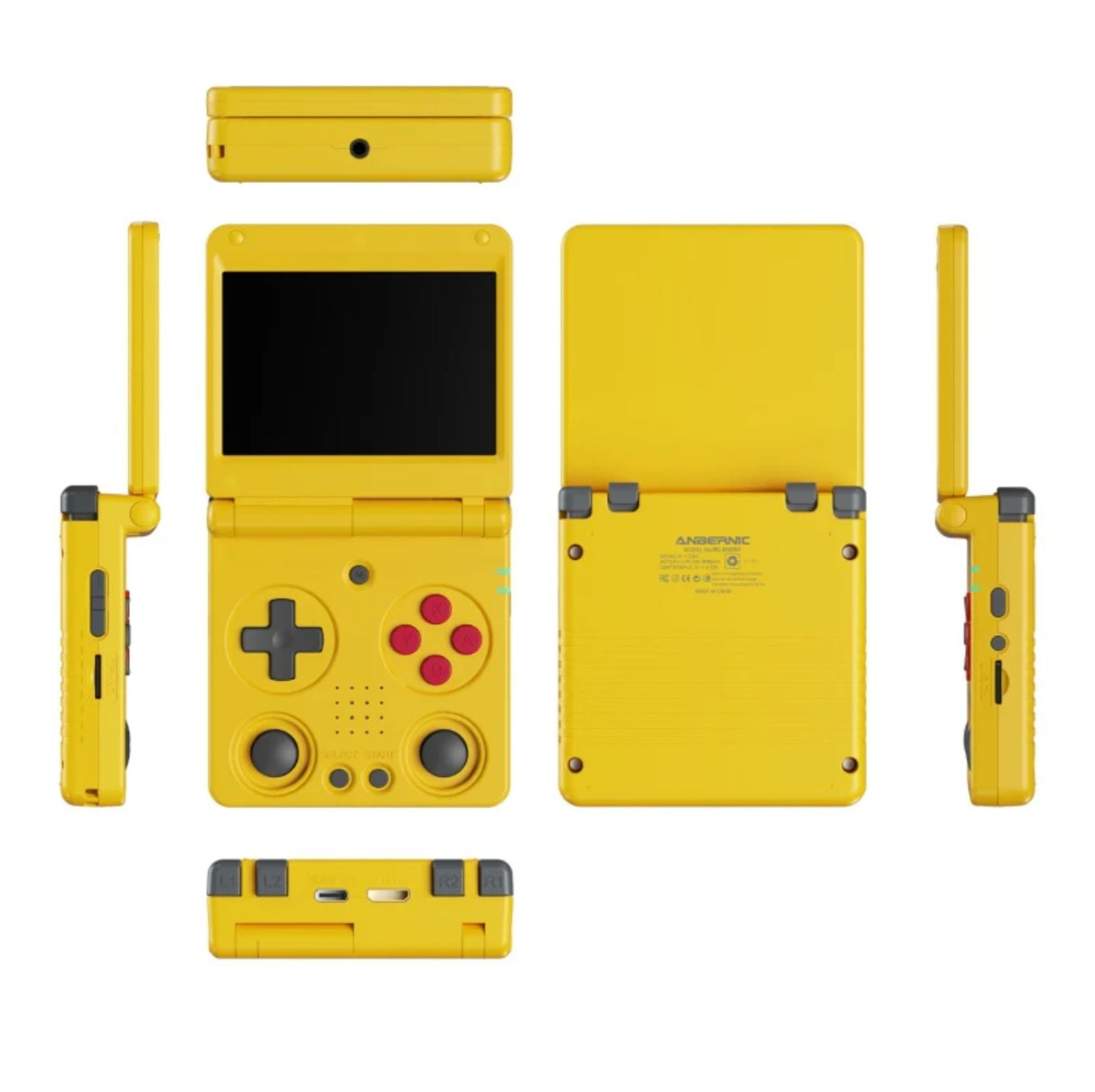 ANBERNIC RG 34XXSP Retro Handheld Game Console, with 64G Preloaded 5000+ Games - Bear Hugs
