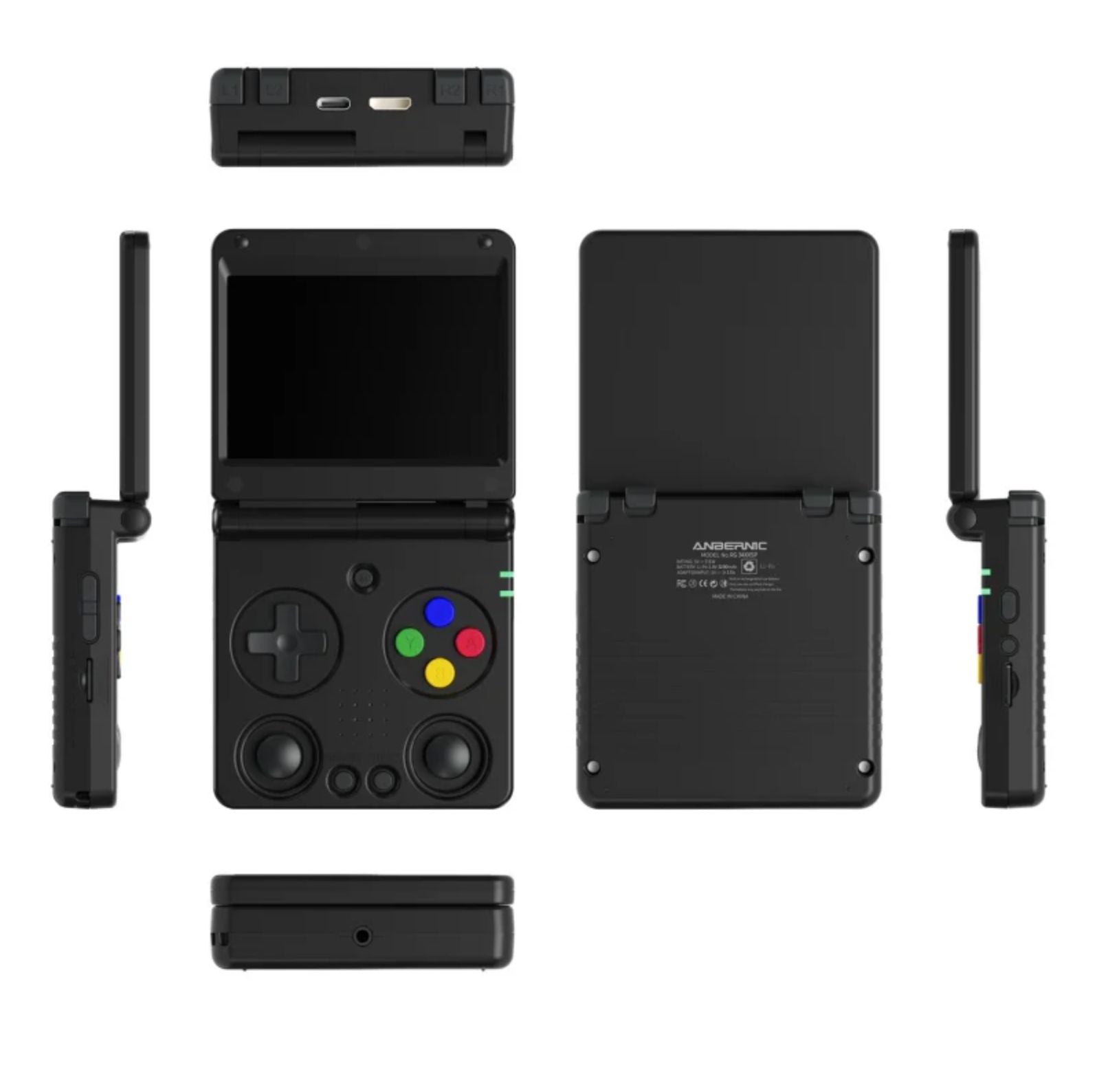 ANBERNIC RG 34XXSP Retro Handheld Game Console, with 64G Preloaded 5000+ Games - Bear Hugs