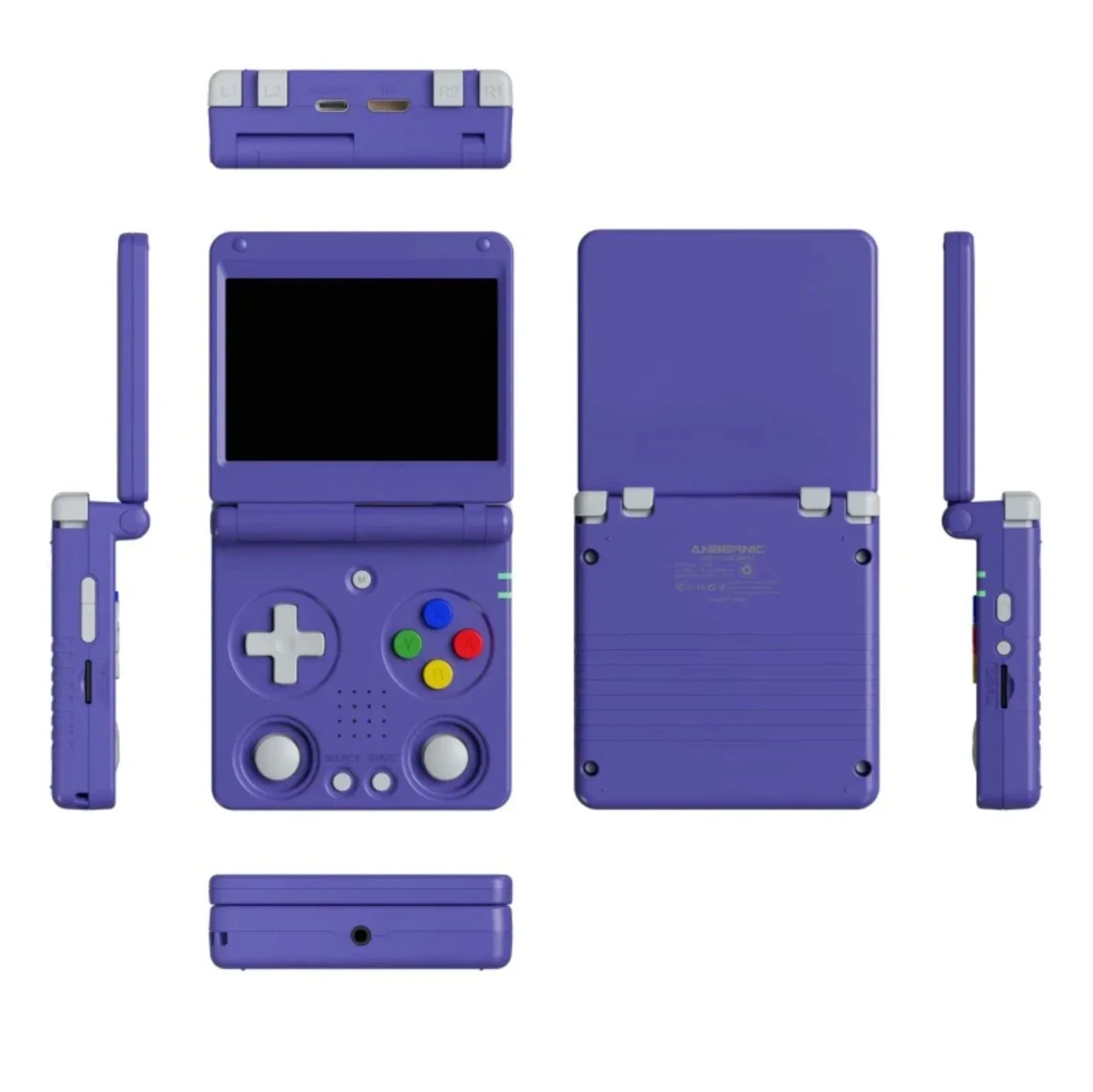 ANBERNIC クリアパープル ANBERNIC RG 34XXSP Retro Handheld Game Console