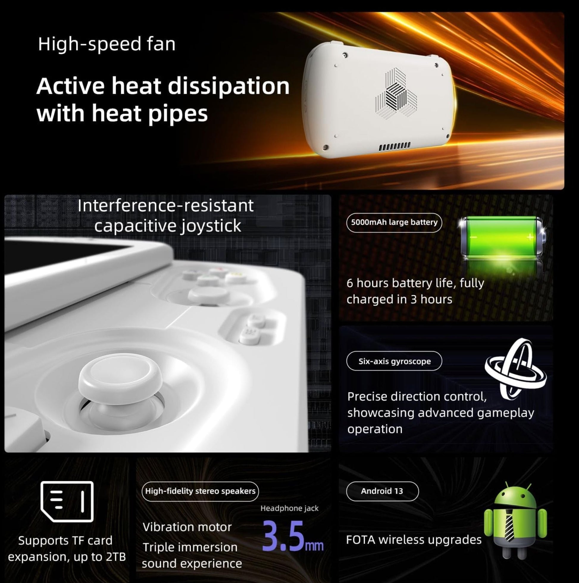 Anbernic RG Slide Handheld Game Console RG Slide 4.7-inch LTPS In-Cell Display, Arcade Video Gaming Console - Bear Hugs
