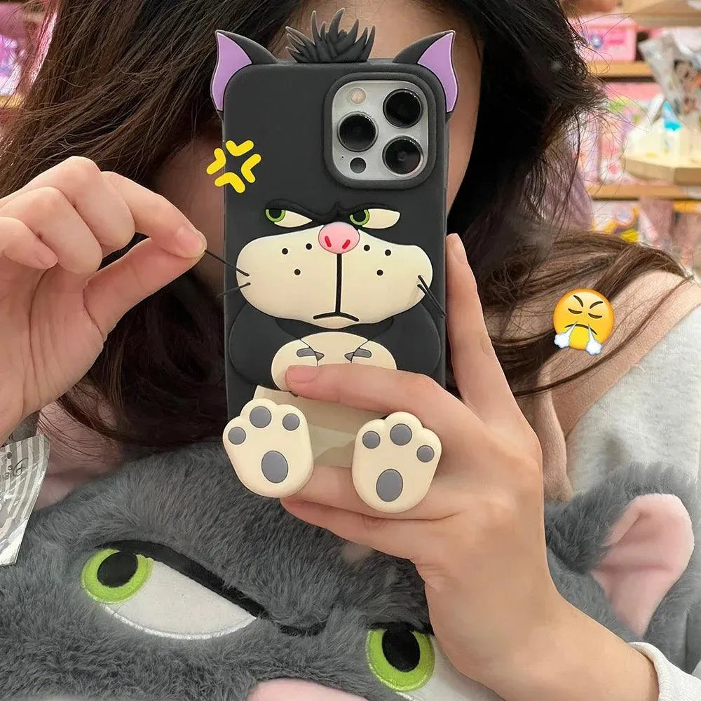 Angry Lucifer Cat Silicone Phone Case (For iPhones) - Bear Hugs