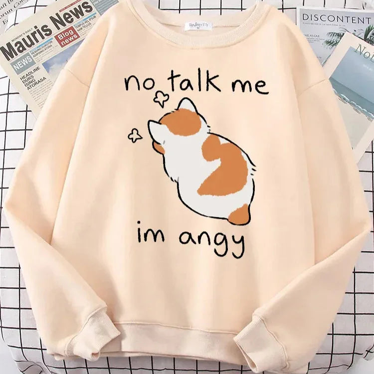 Angy Cat Kawaii Cozy Sweater - Bear Hugs