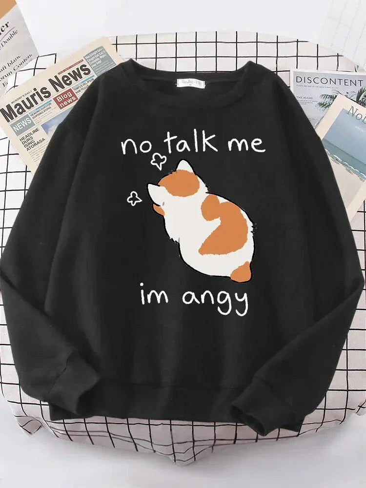 Angy Cat Kawaii Cozy Sweater - Bear Hugs