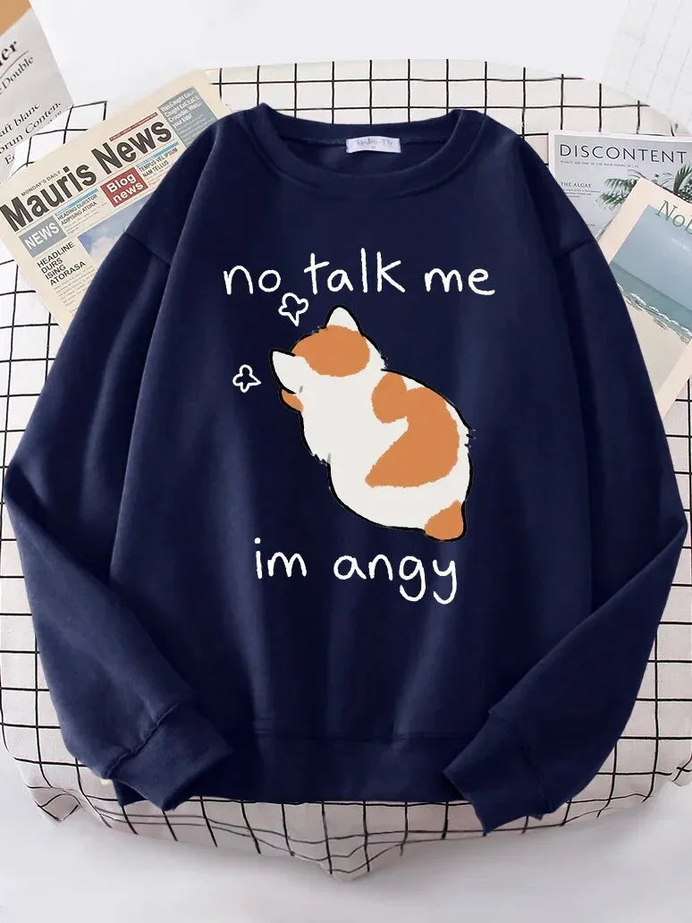 Angy Cat Kawaii Cozy Sweater - Bear Hugs