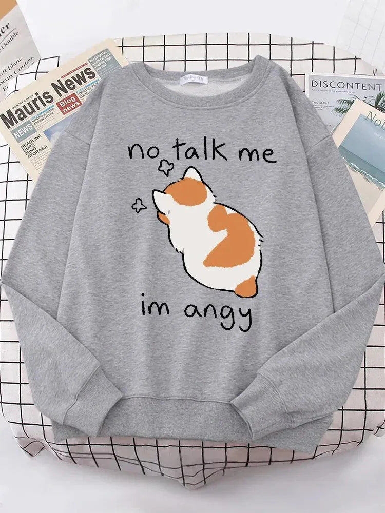 Angy Cat Kawaii Cozy Sweater - Bear Hugs