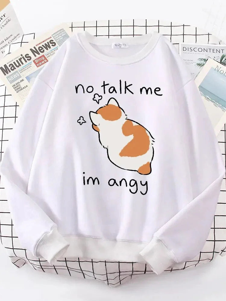 Angy Cat Kawaii Cozy Sweater - Bear Hugs