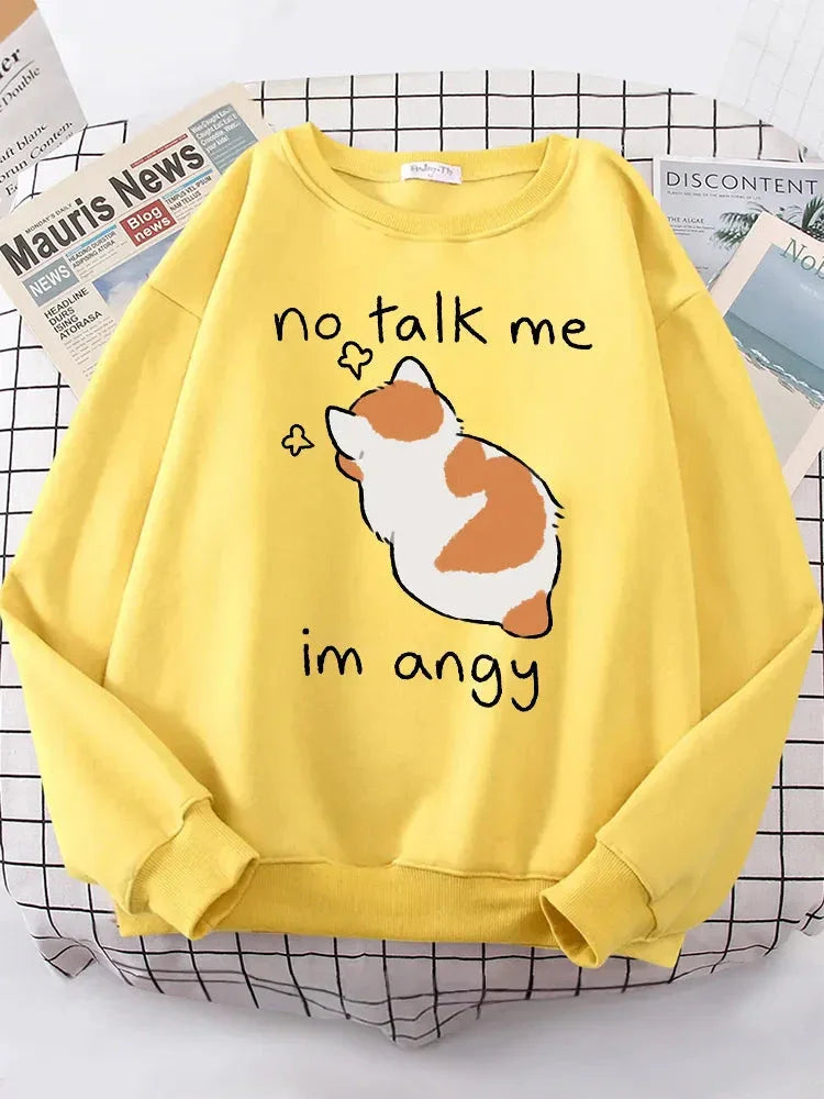 Angy Cat Kawaii Cozy Sweater - Bear Hugs