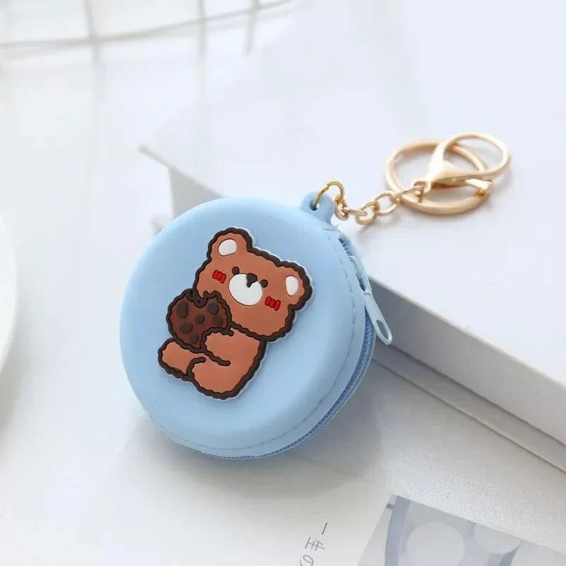 Animal Cartoon Silicone Colorful Bag Key Chain - Bear Hugs