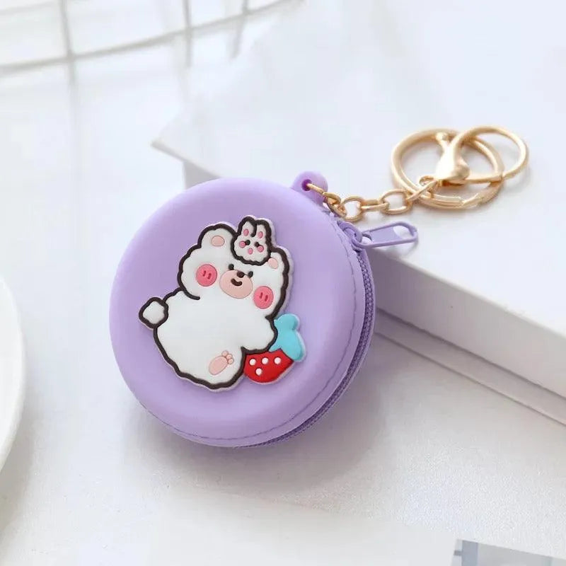 Animal Cartoon Silicone Colorful Bag Key Chain - Bear Hugs