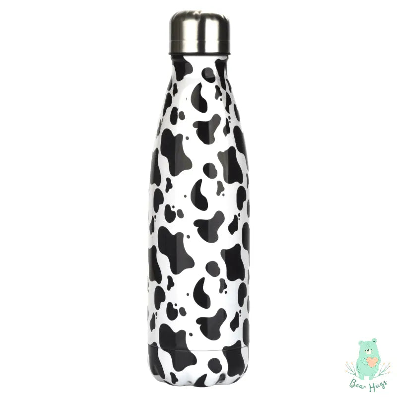 Animal Print Cola Metal Water Bottle (500 ml) - Bear Hugs