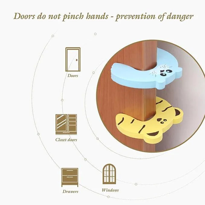 Anti-Pinch Door Stopper For Kids Safety - Bear Hugs