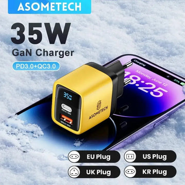 Asometech LED 35W GaN Charger - Bear Hugs