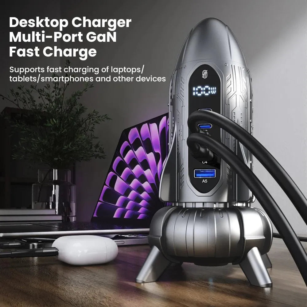 Asometech Rocket 120W GaN Fast Charging Station - Bear Hugs