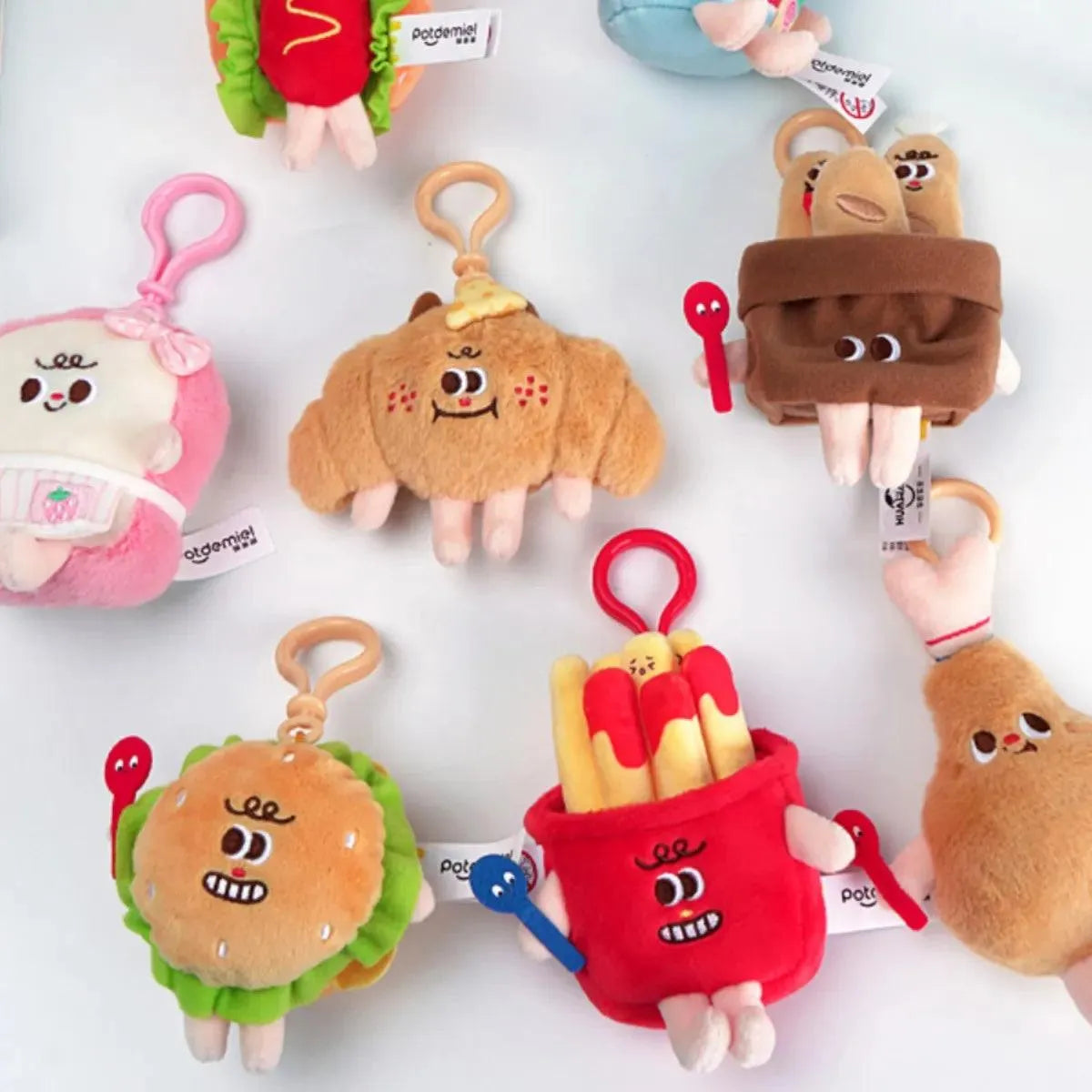 Assorted Plush Snacks Keychain - Bear Hugs