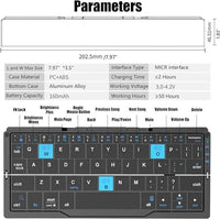 B.O.W. Hyperflex Mini Folding Keyboard - Bear Hugs