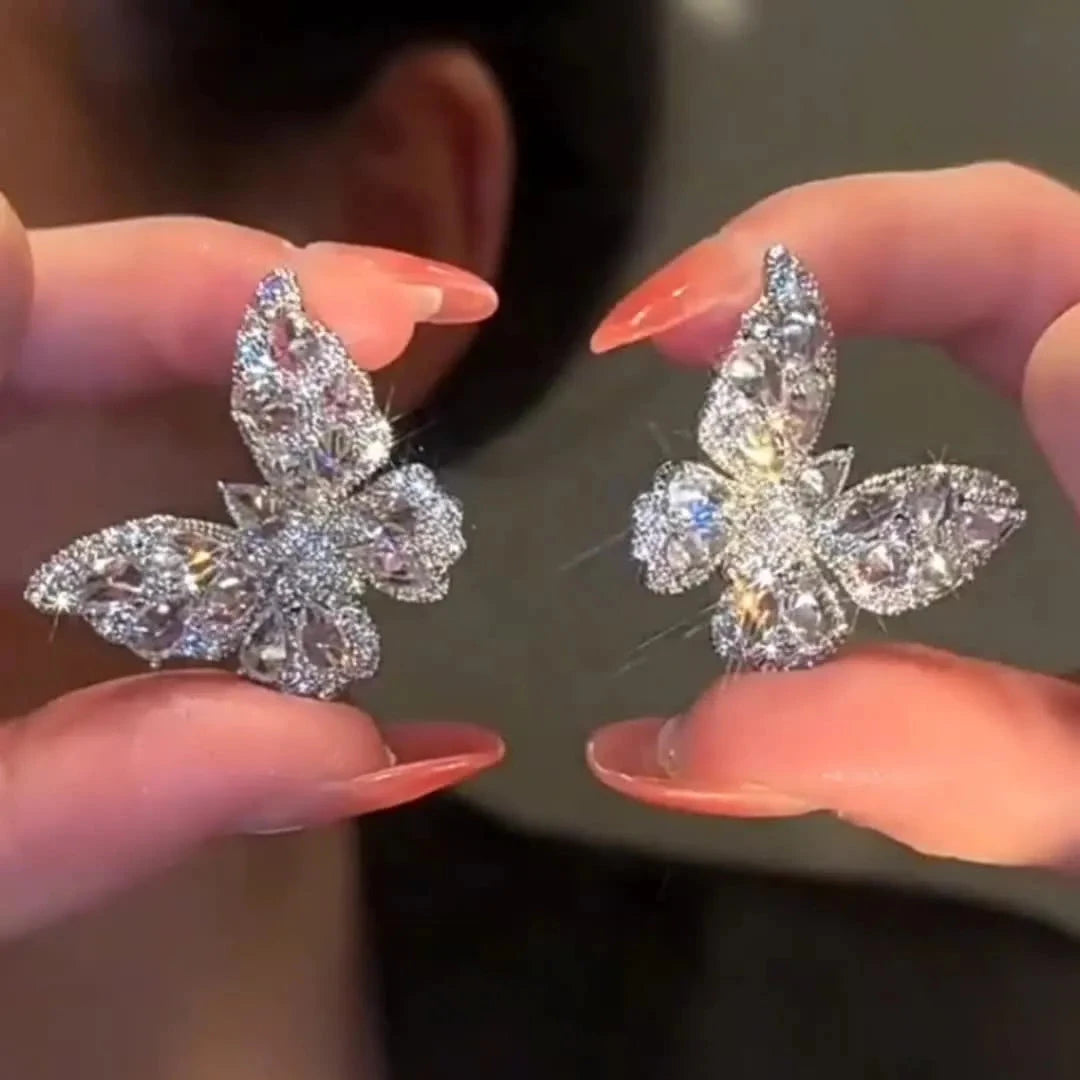 Luxurious Butterfly Shaped Stud Earrings