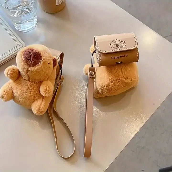 Capybara Plush Pouch AirPods Case