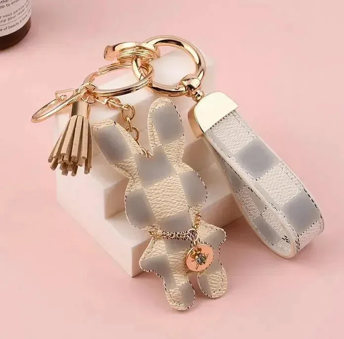 Charming Bunny Monogram Keychain