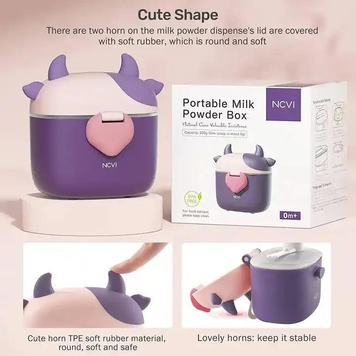 Baby Formula Calf Shape Container With Spoon - Bear Hugs