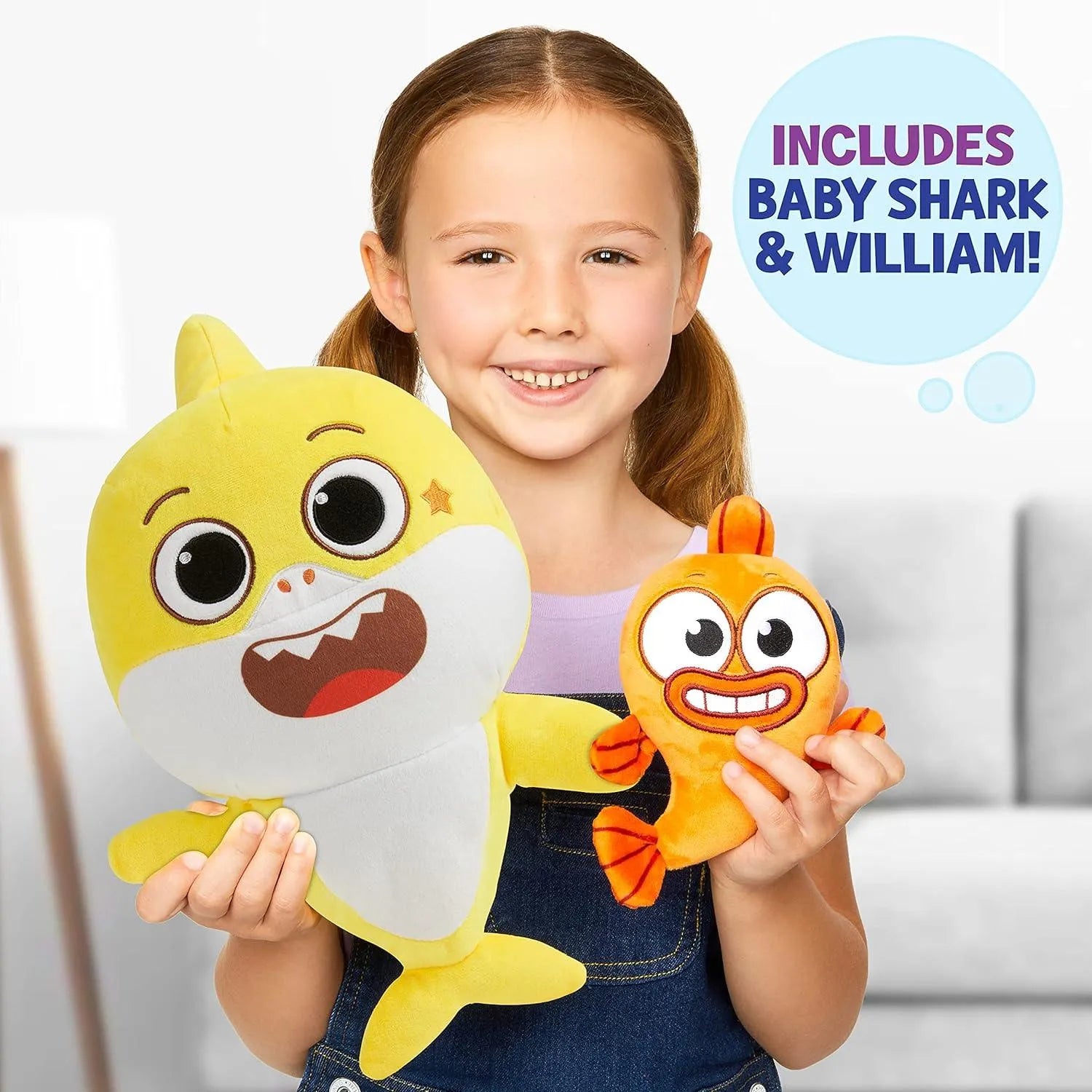 Baby Shark & William Interactive Plush Set - Bear Hugs