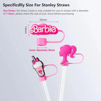 Barbie Style Straw Caps for Stanley Tumblers (Set of 2) - Bear Hugs