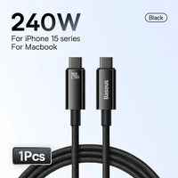 Baseus 240W USB Type-C Data Cable - Bear Hugs