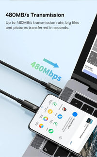 Baseus 240W USB Type-C Data Cable - Bear Hugs