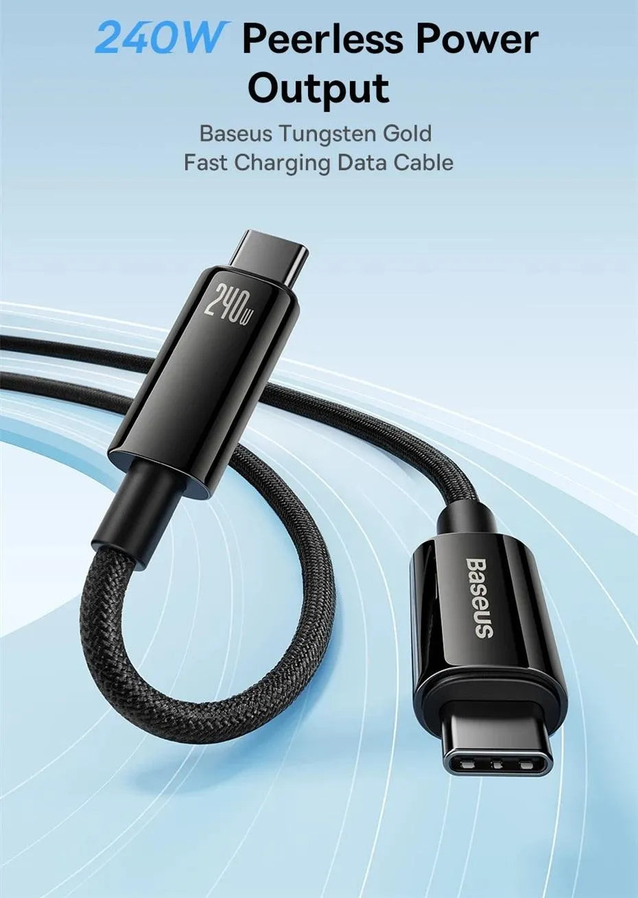 Baseus 240W USB Type-C Data Cable - Bear Hugs