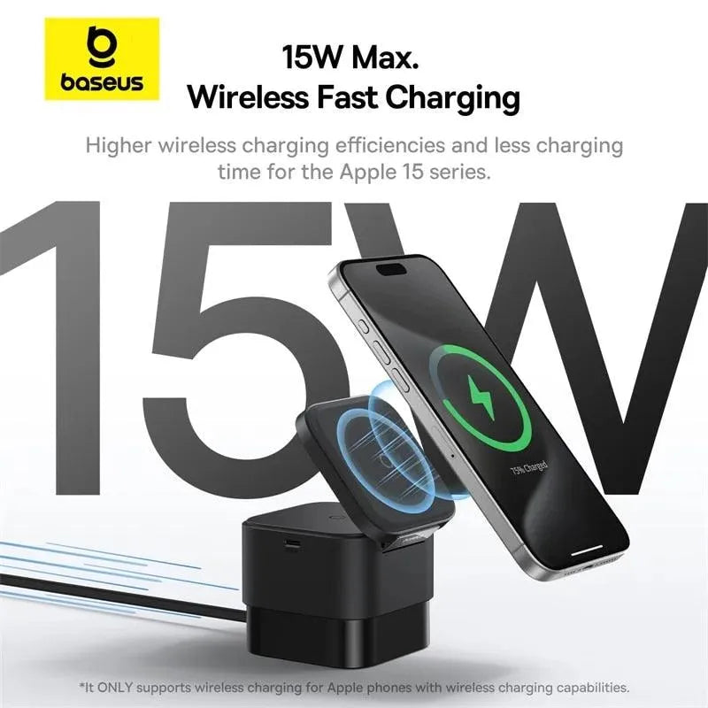 Baseus 25W 2 in 1 Magnetic Wireless Charger Stand - Bear Hugs