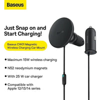 Baseus 40W Magnetic Car Wireless Charger Phone Stand - Bear Hugs