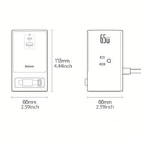 Baseus 65W GaN Fast Charger Desktop Power Strip - Bear Hugs