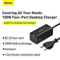 Baseus GaN QC 4.0 Desktop Charger 65W & 100W Models - Bear Hugs