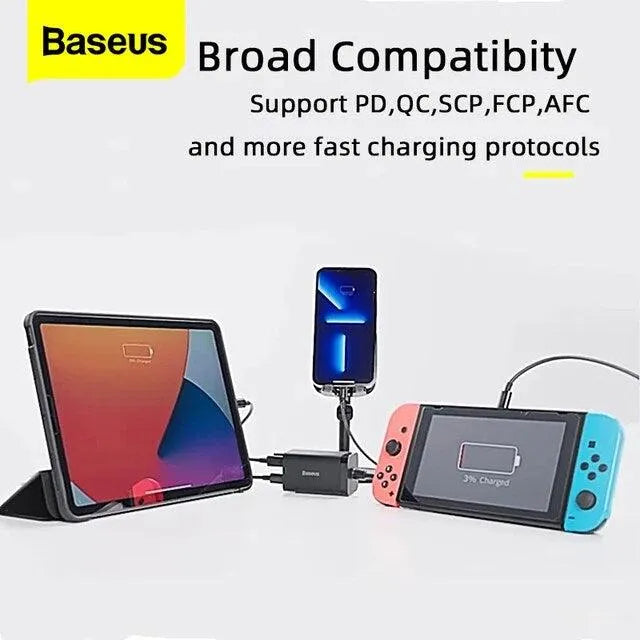 Baseus GaN QC 4.0 Desktop Charger 65W & 100W Models - Bear Hugs