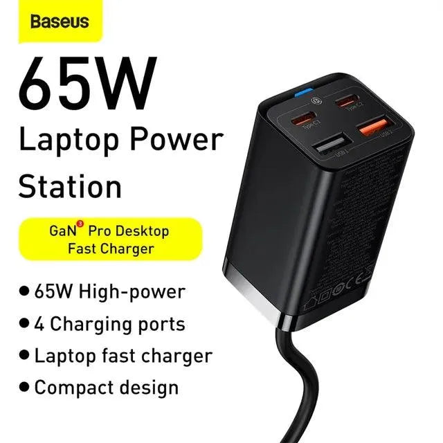 Baseus GaN QC 4.0 Desktop Charger 65W & 100W Models - Bear Hugs