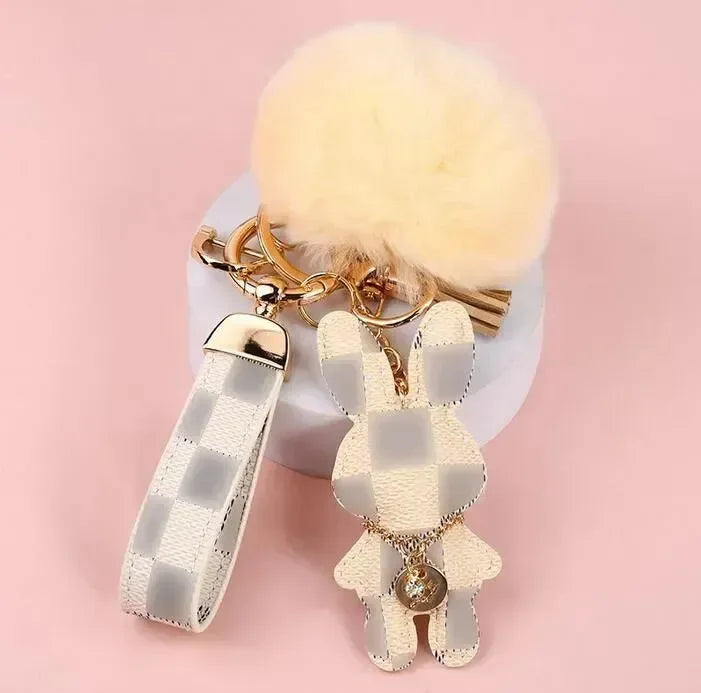 Charming Bunny Monogram Keychain