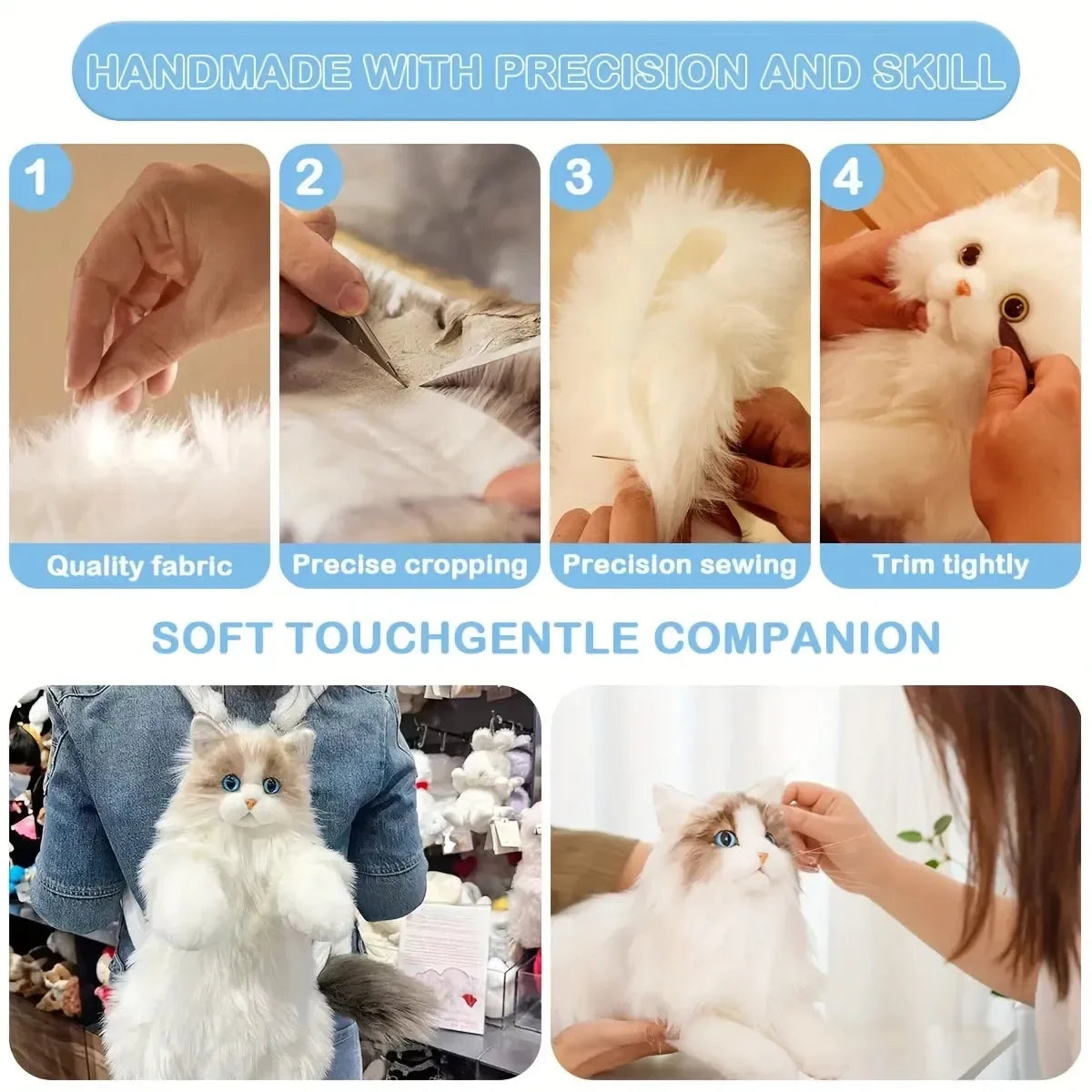 Realistic Mini Cat Shaped Backpack